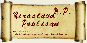 Miroslava Poplišan vizit kartica